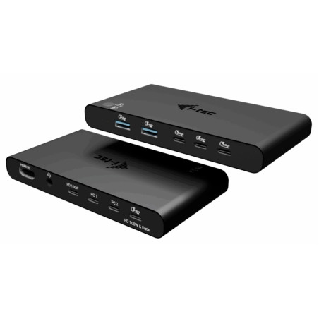 i-tec KVM Docking Station HDMI pre 2 hostí, Power Delivery 2x 100W