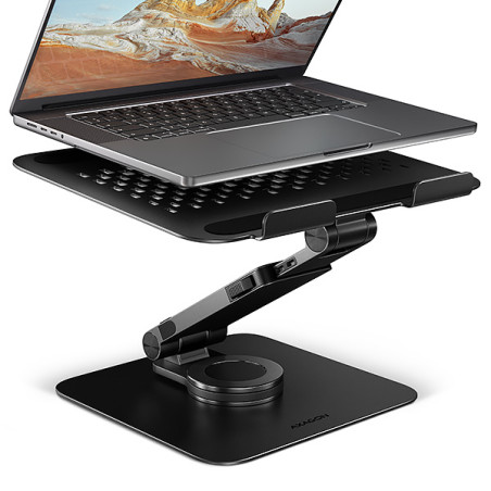 AXAGON STND-LRB hliníkový stojan na notebook 10''-17.3'' nastaviteľná výška a uhol, otočný, černý