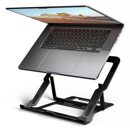AXAGON STND-LAB hliníkový stojan na notebook 10''-17.3'' nastaviteľná výška, čierny