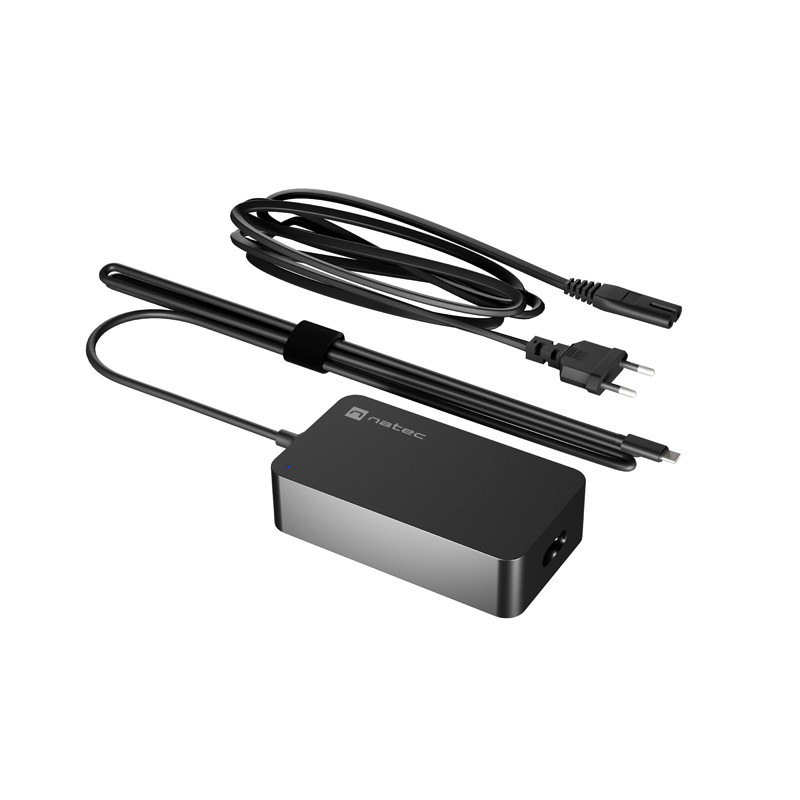 Nabíjačka Natec GRAYLING GAN USB-C 65W pre notebooky, tablety, smartfóny