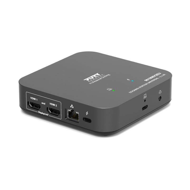 PORT CONNECT Univerzálna kanceláriová dokovacia stanica USB-C, 2× 4K, HDMI