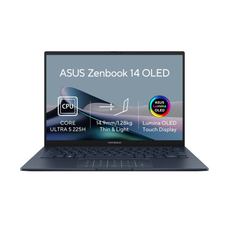 ASUS Zenbook 14/UX3405CA-OLED1527W/U5-225H/14''/WUXGA/T/16GB/512GB/Intel int/W11H/Blue/2R
