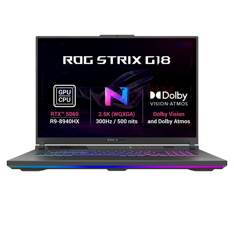 ASUS ROG Strix G18/G814PM-TT091Z/R9-8940HX/18''/2560x1600/32GB/1TB/RTX 5060/bez OS/Gray/2R