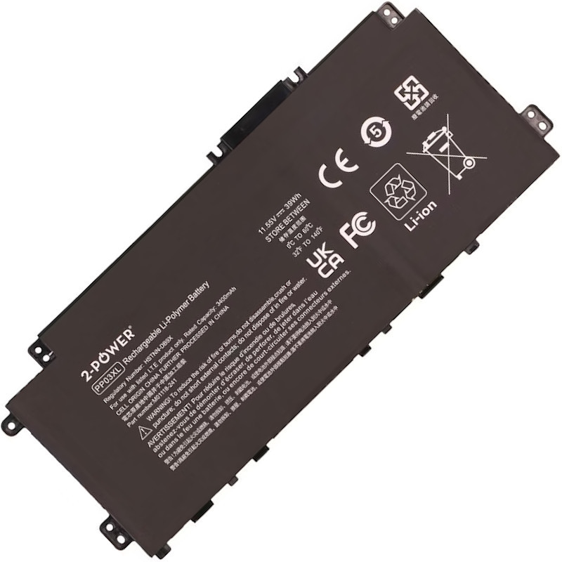 2-POWER Batéria 11,55V 3400mAh pre HP Pavilion 13-bb1000 series , HP Pavilion 14-dv0000 series