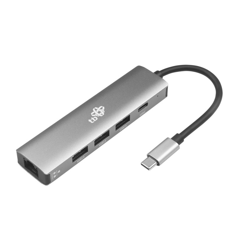 TB 5v1 adaptér, RJ-45, USB-A, USB-C