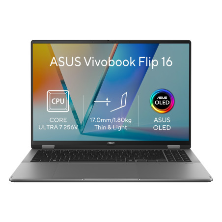 ASUS Vivobook 16 Flip/TP3607SA-OLED190W/U7-256V/16''/WUXGA/T/16GB/512GB/Intel int/W11H/Gray/2R