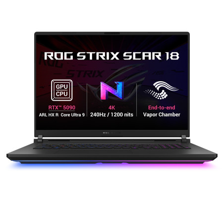 ASUS ROG Strix SCAR 18/G835LXG-TQ468WZ + ADAPTER/U9-290HXP/18''/4K/64GB/1TB/RTX 5090/W11H/Black/2R