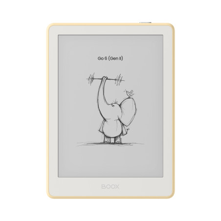 E-book ONYX BOOX GO 6 (Gen II), custard, 6'' Carta 1300, 32GB, Bluetooth, Android 11, E-ink displej