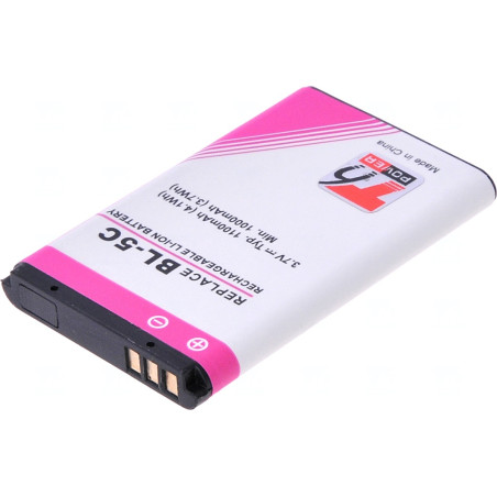 Batérie T6 Power pre Nokia 6300, 6600, 5100, 1100, 3650, 6230, C1-01, C2-01, 1100mAh, 4,1Wh, Li-ion