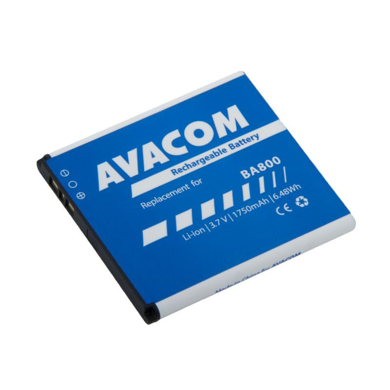 Batérie AVACOM GSSO-BA800-S1750 do mobilu Sony Ericsson Li-Ion 3,7 V 1750mAh (náhrada BA800)