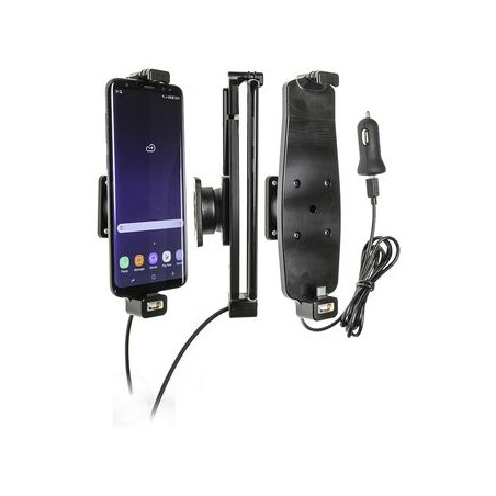 Brodiť držiak do auta na Samsung Galaxy S10+/S9+/S8+ a iné, s pružinou, s nab. z cig.zapaľovača/USB