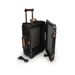 PORT CONNECT Rolling charging cabinet, nabíjací prepravný kufor na kolesách pre 12 zariadení, čierny