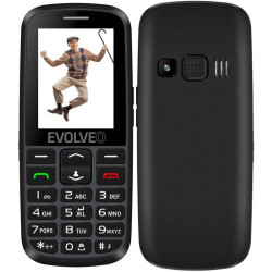 EVOLVEO EasyPhone EG, telefón pre seniorov, nabíjací stojan a adaptér, čierny