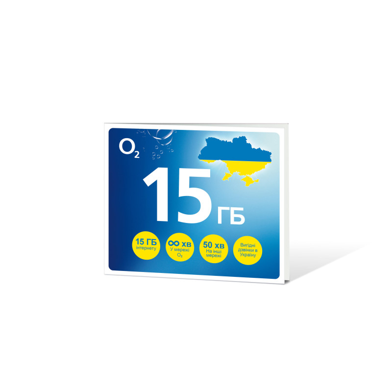 O2 Predplatená karta GO UKRAJINA 15 GB