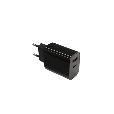 TB Touch USB-C + USB-A čierna nabíjačka