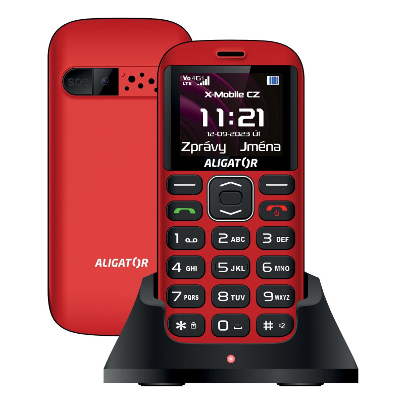 ALIGATOR A720 4G Sen.červeno-čierny+st.nab.