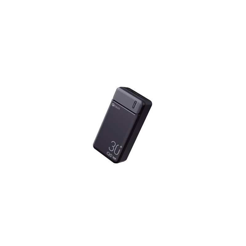 Powerbanka C-tech 30000mAh, Li-Pol, 20W, USB-C/USB-A/micro USB