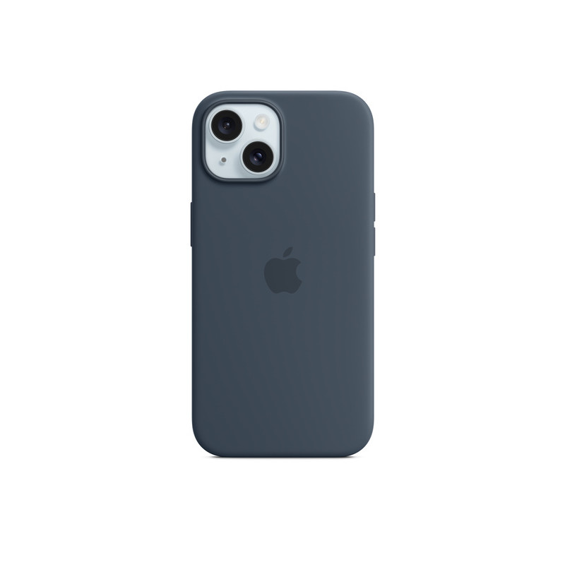 iPhone 15 Silicone Case with MagSafe - Storm Blue