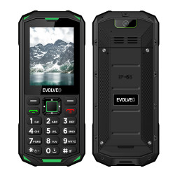 EVOLVEO StrongPhone X5, IP68 odolný Dual SIM telefón, 2,4'' LCD, 2500mAh, černo-zelený