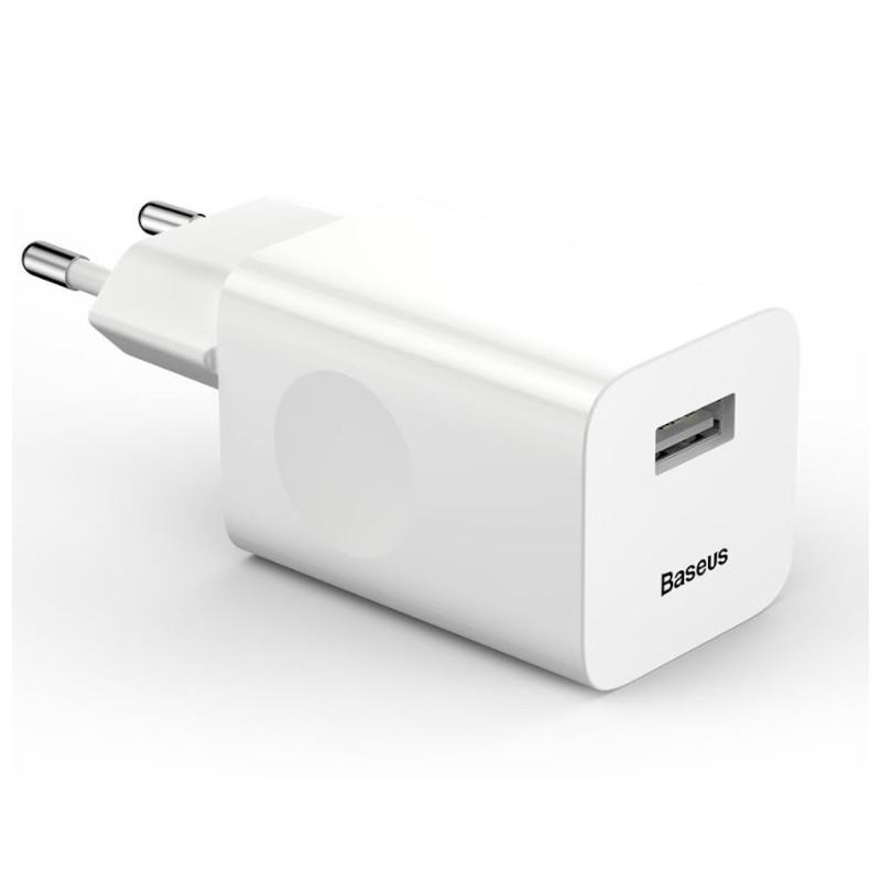Baseus rýchlonabíjačka do siete 1xUSB Quick Charge 3.0 24W biela