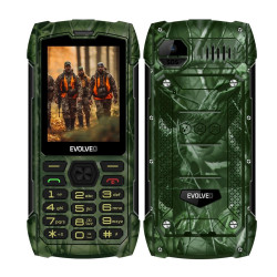 EVOLVEO StrongPhone H1, IP68 odolný Dual SIM telefón, 2,8'' LCD, 5000mAh, Powerbanka, lovec. kamufláž
