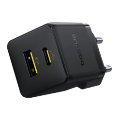 Baseus Rýchlonabíjačka do siete Palm 30W 1xUSB-A 1xUSB-C PD QC 3.0 čierna