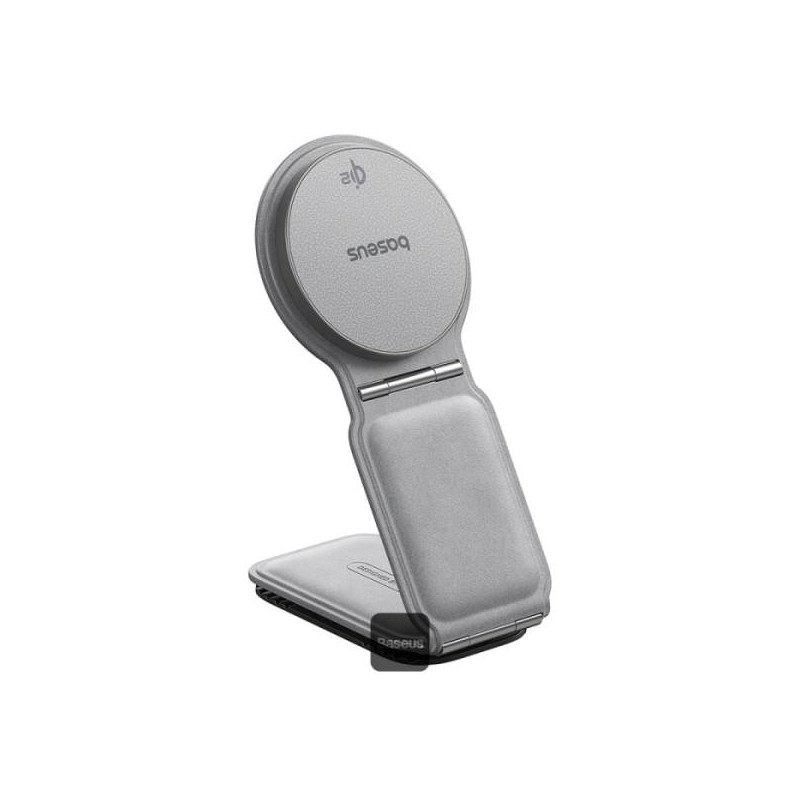 Baseus Magnetický držiak do auta s bezdrôtovým nabíjaním PrimeTrip C02 sivý