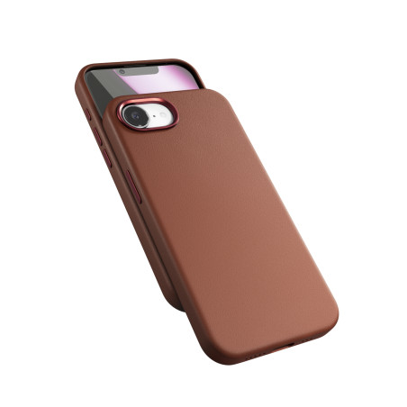 Epico Mag+ kožený kryt iPhone 16e/17e hnedá