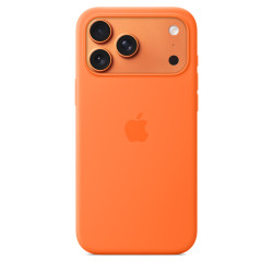 iPhone 17 Pre Max Silicone Case with MS – Orange