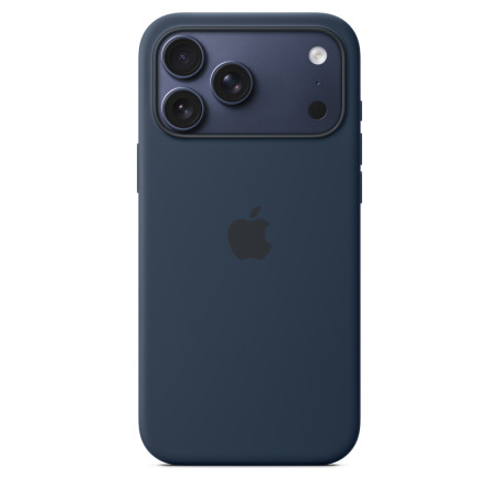 iPhone 17 Pre Max Silicone Case with MS – Midnight