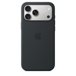 iPhone 17 Pre Max Silicone Case with MS – Black
