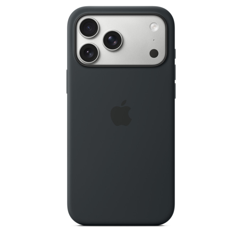iPhone 17 Pre Max Silicone Case with MS – Black