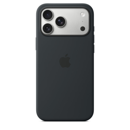 iPhone 17 Pre Max Silicone Case with MS – Black