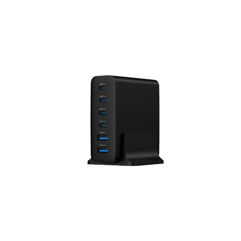 Gembird Universal charger 75W 2x USB-A, 4x USB-C