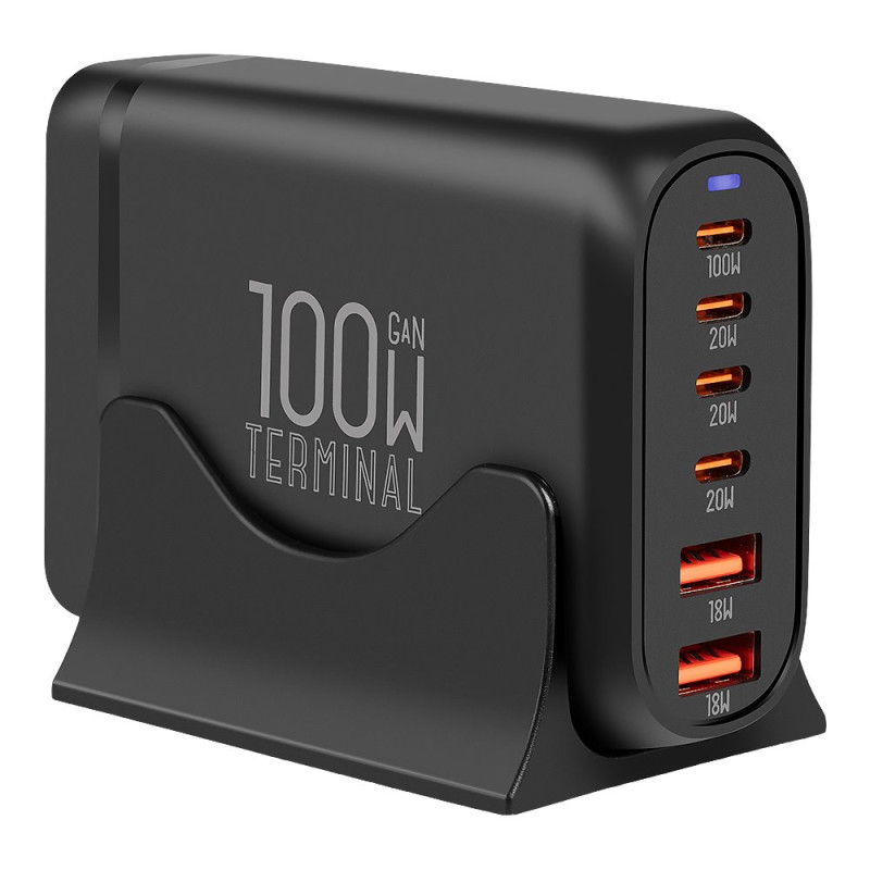 OBAL:ME Terminal GaN Stolová nabíjačka 4C2A 100W Black