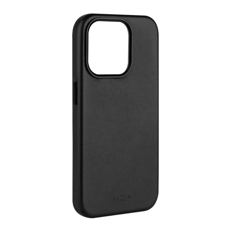 FIXED MagLeather kožený kryt iPhone 15PM, čierny