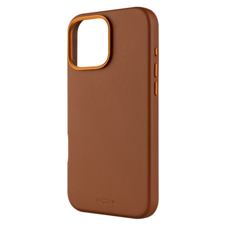 FIXED MagLeather kožený kryt iPhone 16PM hnedý