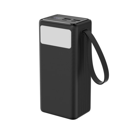 Platinet Powerbanka 40000 mAh 65W Power Delivery, 2xUSB-C, 2xUSB-A, kábel USB-C 1m, čierna