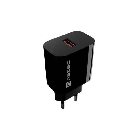 Univerzálna nabíjačka Natec RIBERA 18W, 1X USB-A, čierna