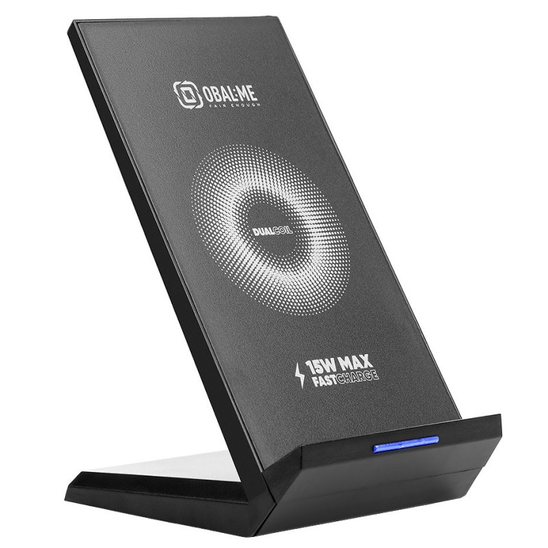 OBAL:ME StandCharger Bezdrôtový Nabíjací Stojanček na Stôl 15W Black