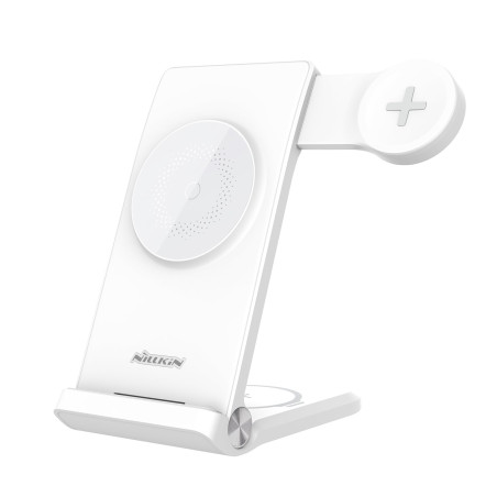 Nillkin PowerTrio 3v1 Bezdrôtová Nabíjačka MagSafe pre Samsung Watch White