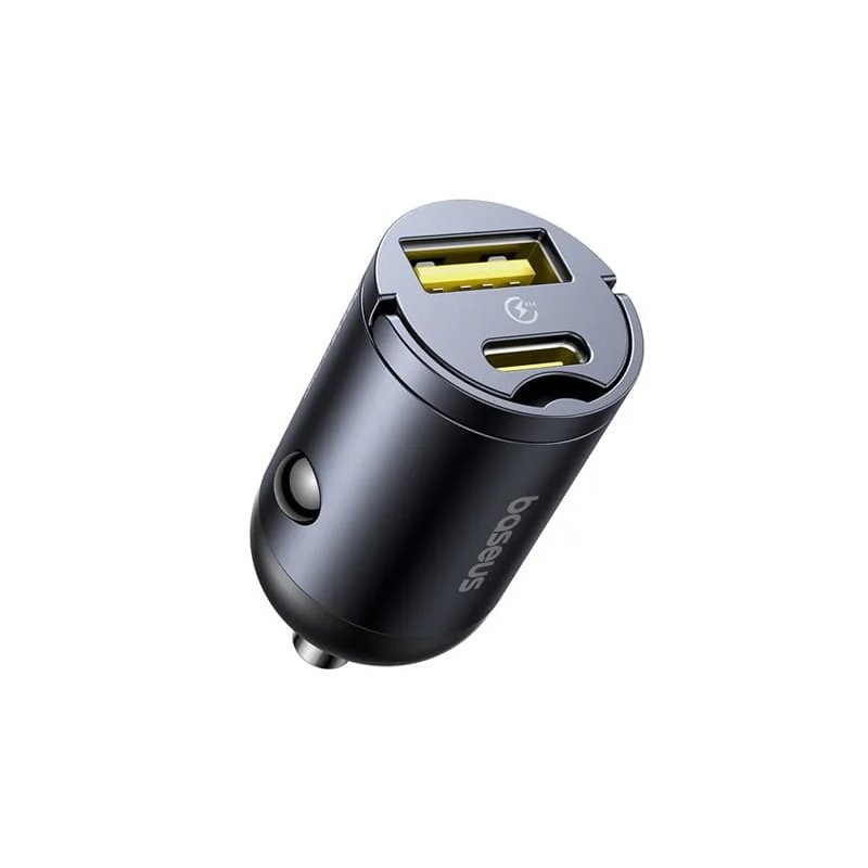 Baseus Tiny Star Mini Nabíjačka do Auta USB-A/USB-C 30W Cosmic Black