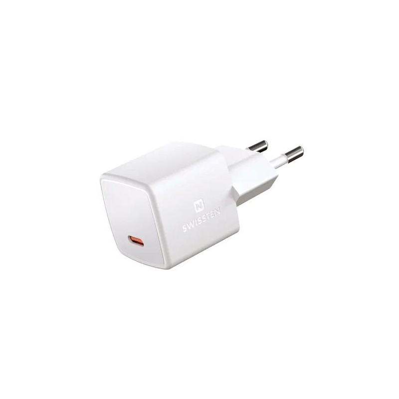SWISSTEN MINI SIEŤOVÝ ADAPTÉR GaN USB-C 25W POWER D