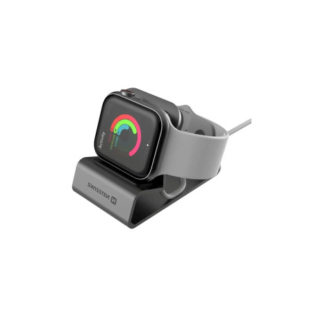 SW HLINÍKOVÝ STOJANČEK PRO iWATCH ŠEDÝ