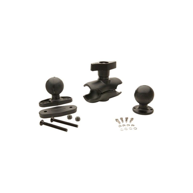 RAM MOUNT KIT, FLAT CLAMP BASE, SHORT ARM, 5 inches (128mm), BALL FOR VEHÍCLE DOCK REAR
