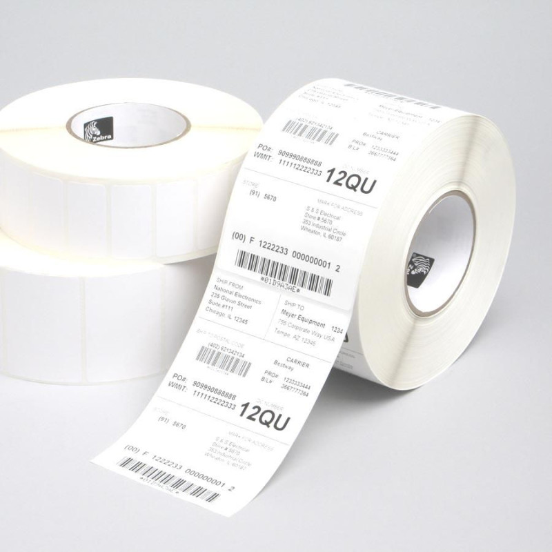 Z-Select 1000T, Midrange, 76x38mm, 3,634 labels for roll, 6 rolls in box.