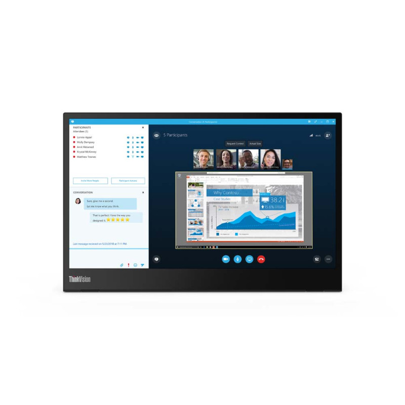 Lenovo ThinkVision/M14/14''/IPS/FHD/60Hz/6ms/Black/3R