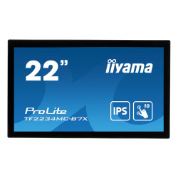 22'' iiyama TF2234MC-B7X: IPS, FullHD, capacitive, 10P, 350cd/m2, VGA, DP, HDMI, IP65, čierny