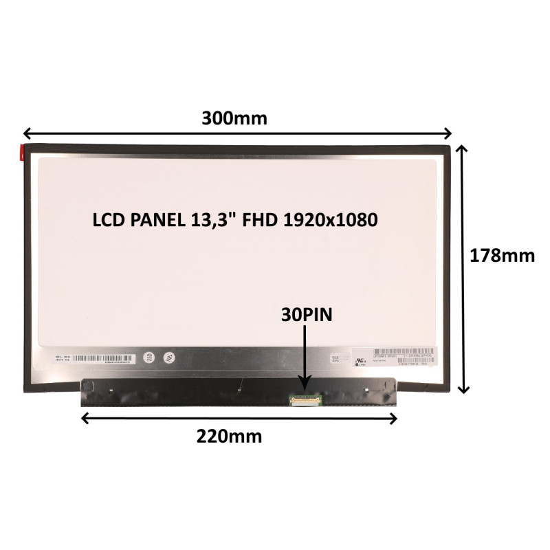 LCD PANEL 13,3'' FHD 1920x1080 30PIN MATNÝ / BEZ ÚCHYTOV