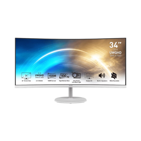 MSI Pro/MP341CQW/34''/VA/wQHD/100Hz/1ms/Biela/3R